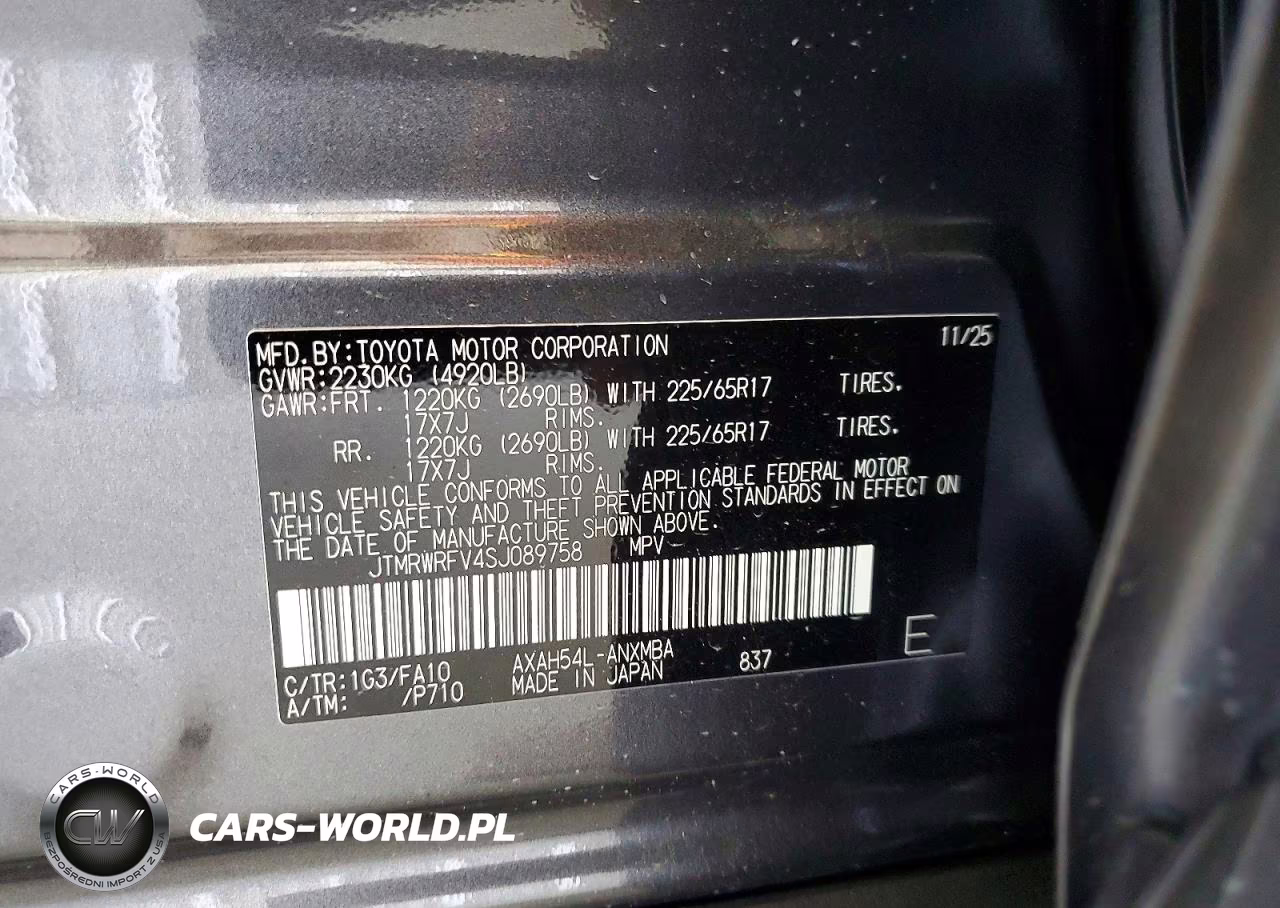 2025 Toyota Rav4 Hybrid Xle VIN:JTMRWRFV4SJ089758 - 13