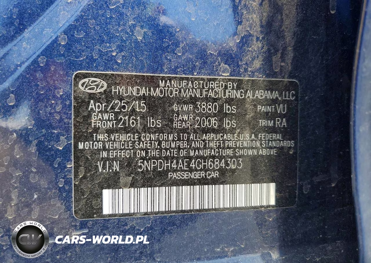 2016 Hyundai Elantra Se VIN:5NPDH4AE4GH684303 - 12