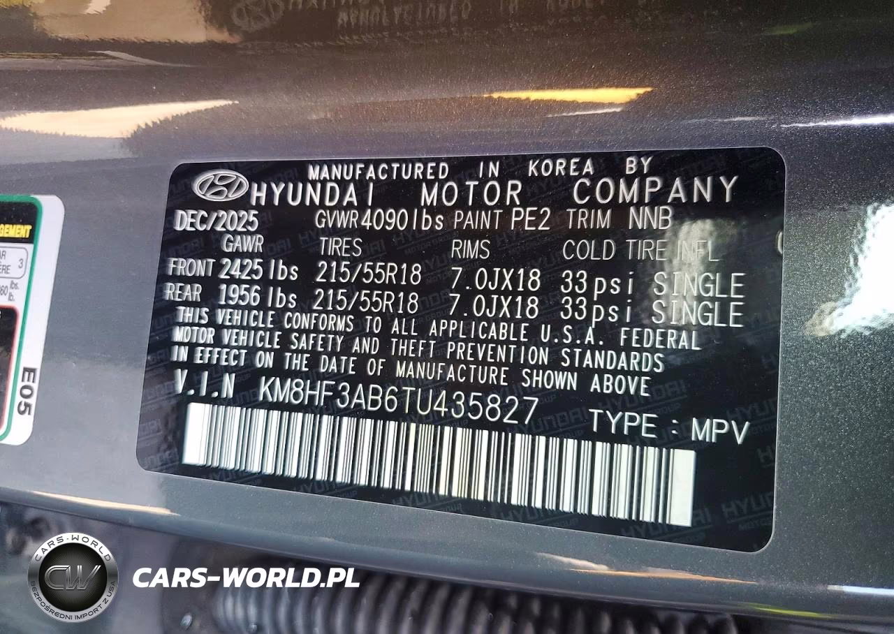 2026 Hyundai Kona Sel Sport VIN:KM8HF3AB6TU435827 - 13