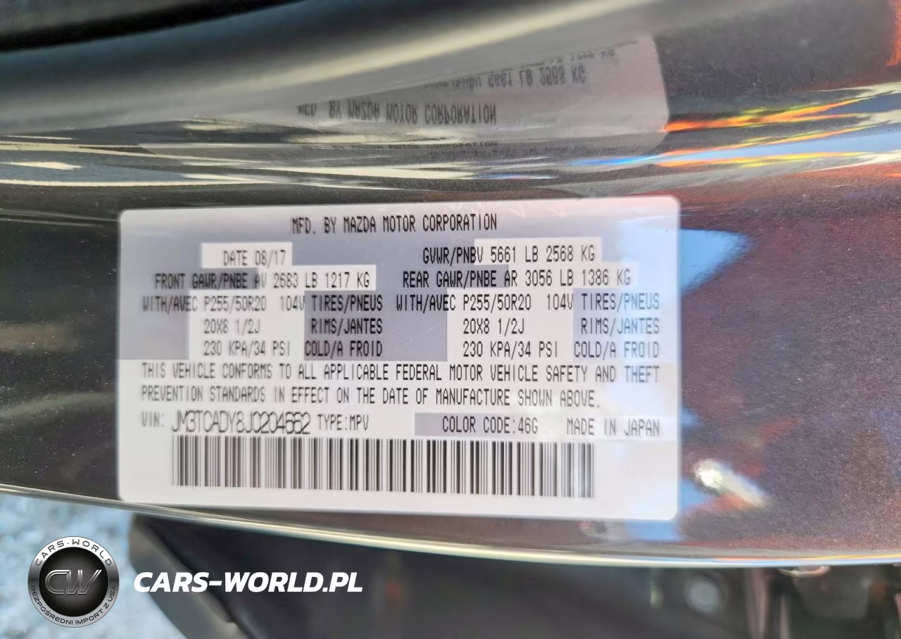 2018 Mazda Cx-9 Grand Touring VIN:JM3TCADY8J0204662 - 13