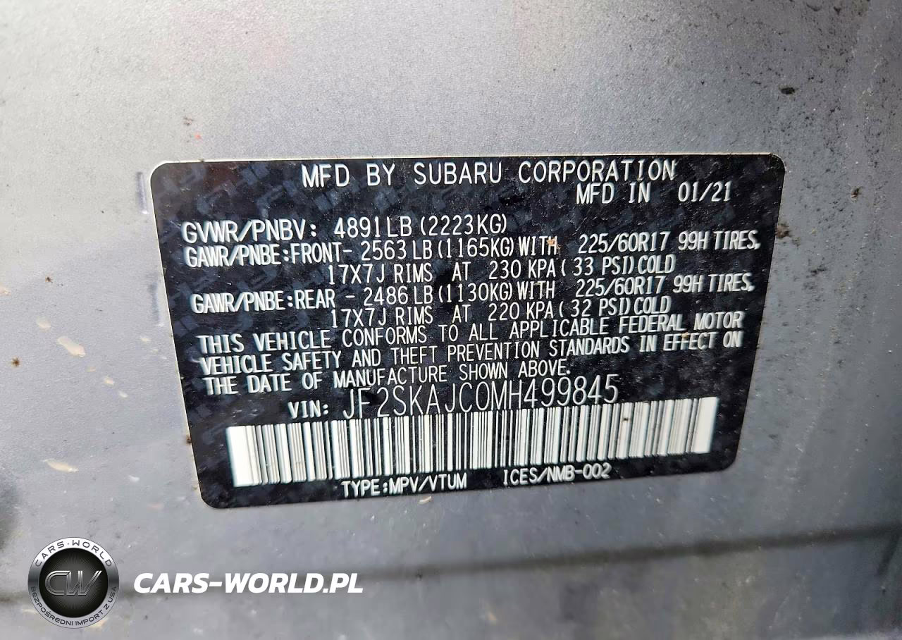 2021 Subaru Forester Premium VIN:JF2SKAJC0MH499845 - 13