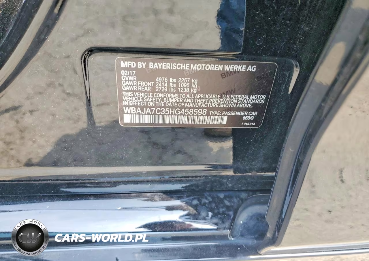 2017 BMW 530 Xi VIN:WBAJA7C35HG458598 - 13