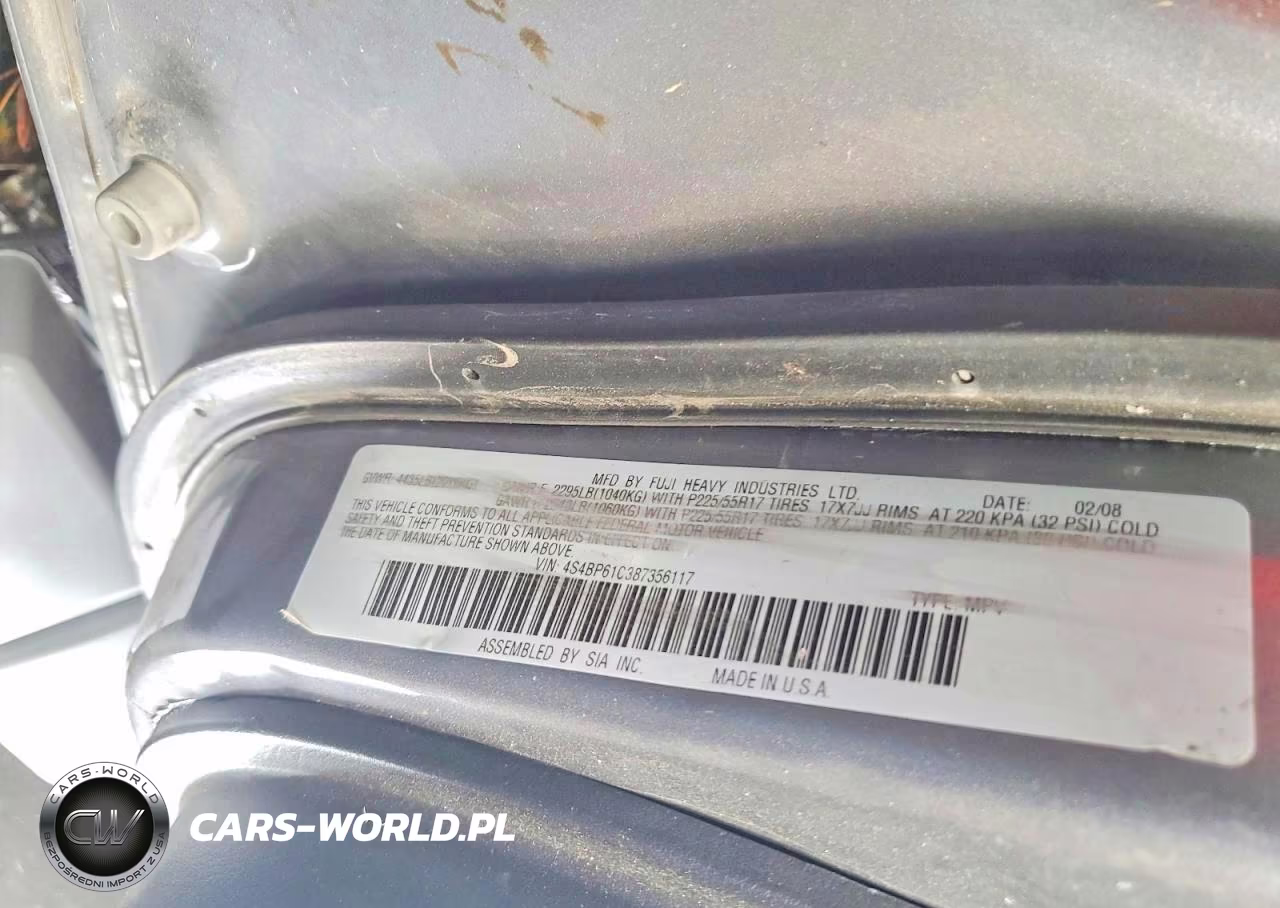 2008 Subaru Outback 2.5I VIN:4S4BP61C387356117 - 13