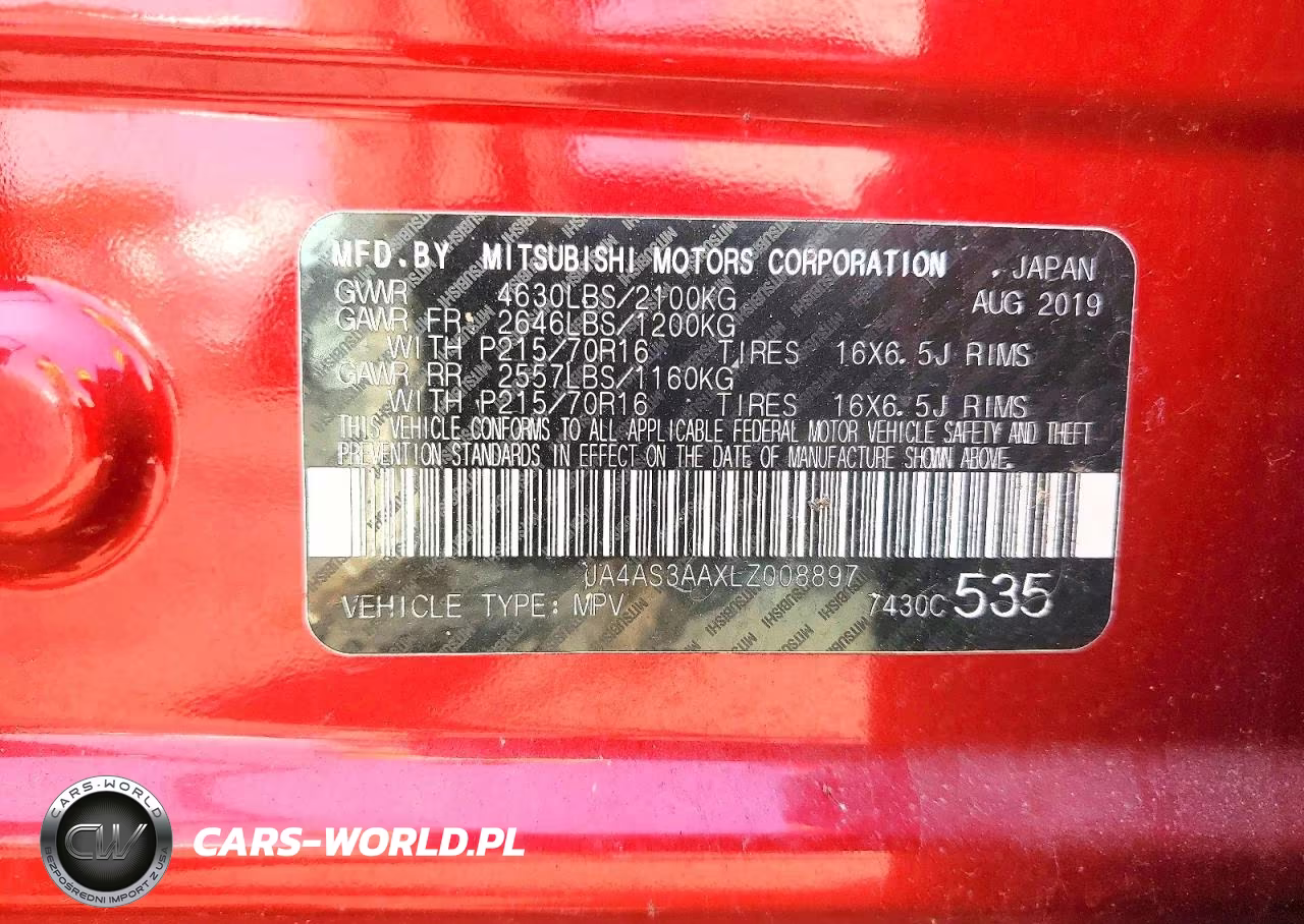 2020 Mitsubishi Eclipse Cross Es VIN:JA4AS3AAXLZ008897 - 12