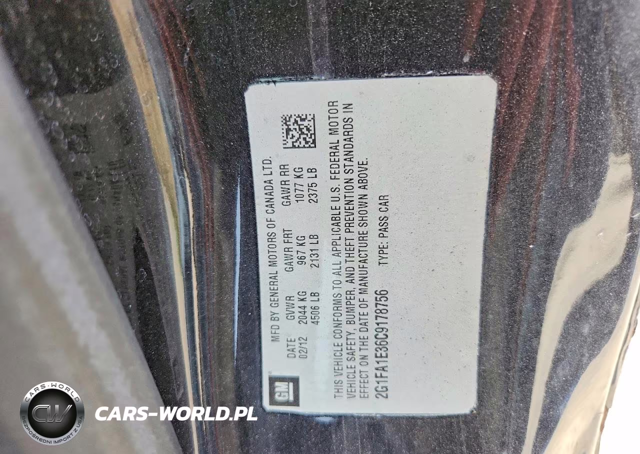 2012 Chevrolet Camaro Ls VIN:2G1FA1E36C9178756 - 12