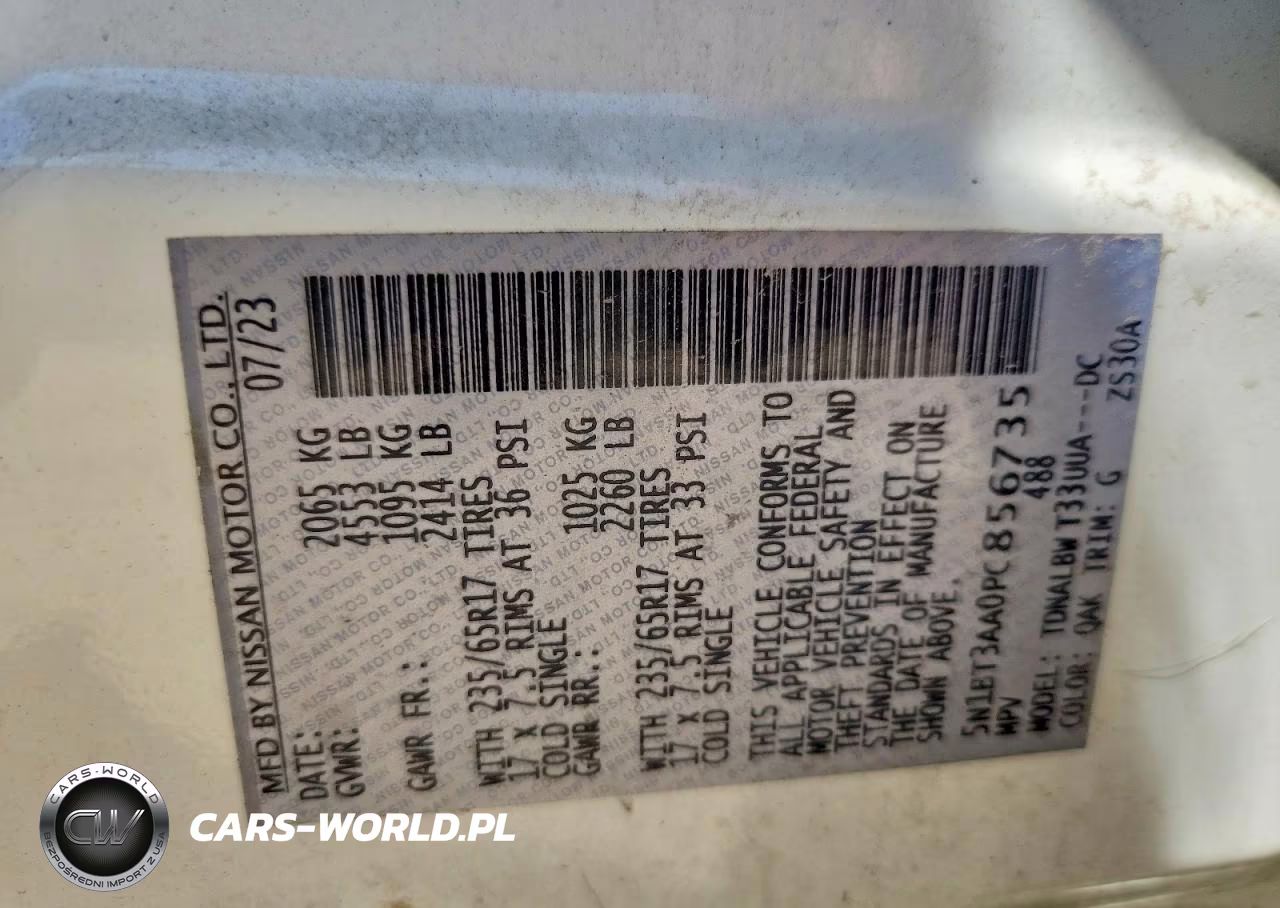 2023 Nissan Rogue S VIN:5N1BT3AA0PC856735 - 13