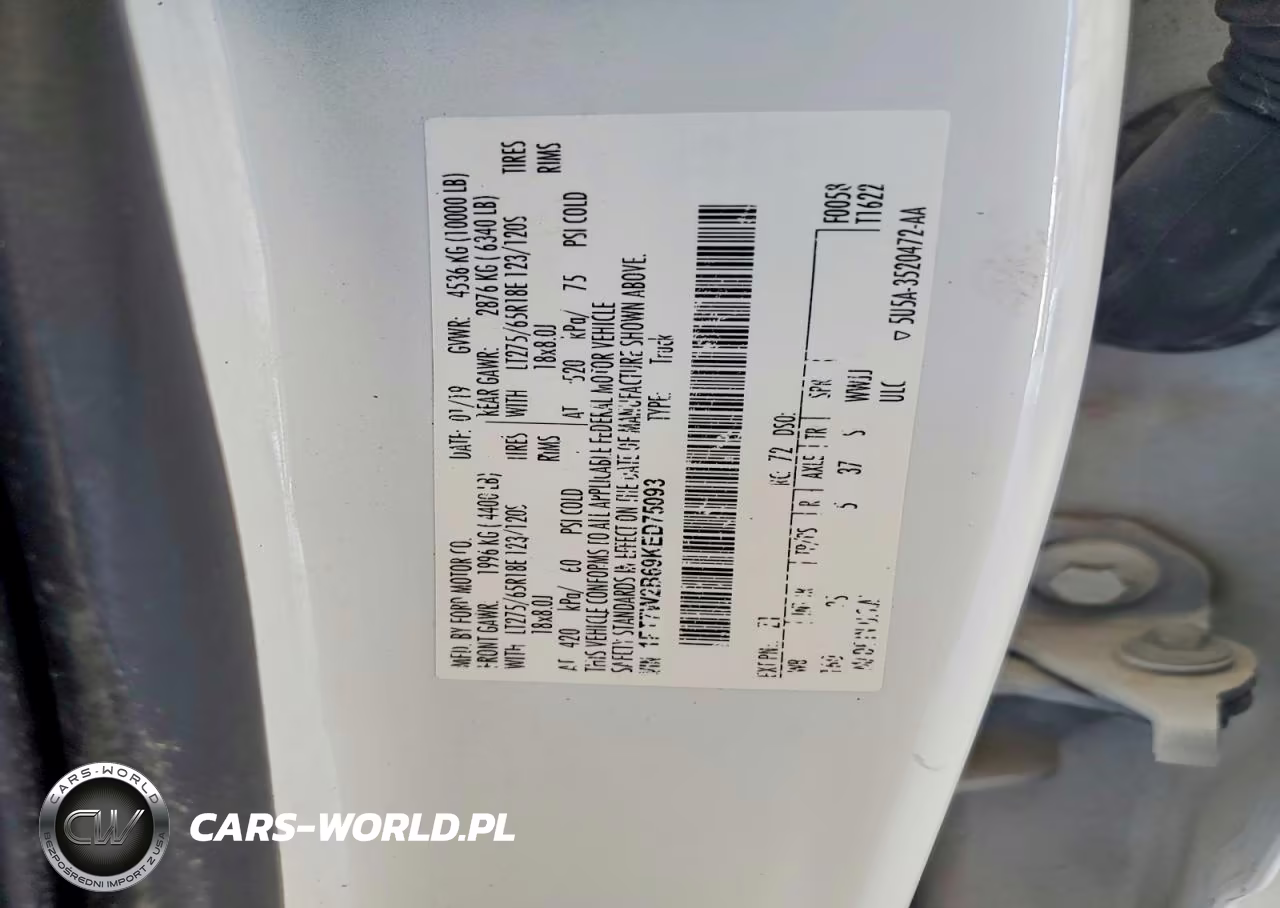2019 Ford F250 Super Duty VIN:1FT7W2B69KED75093 - 13
