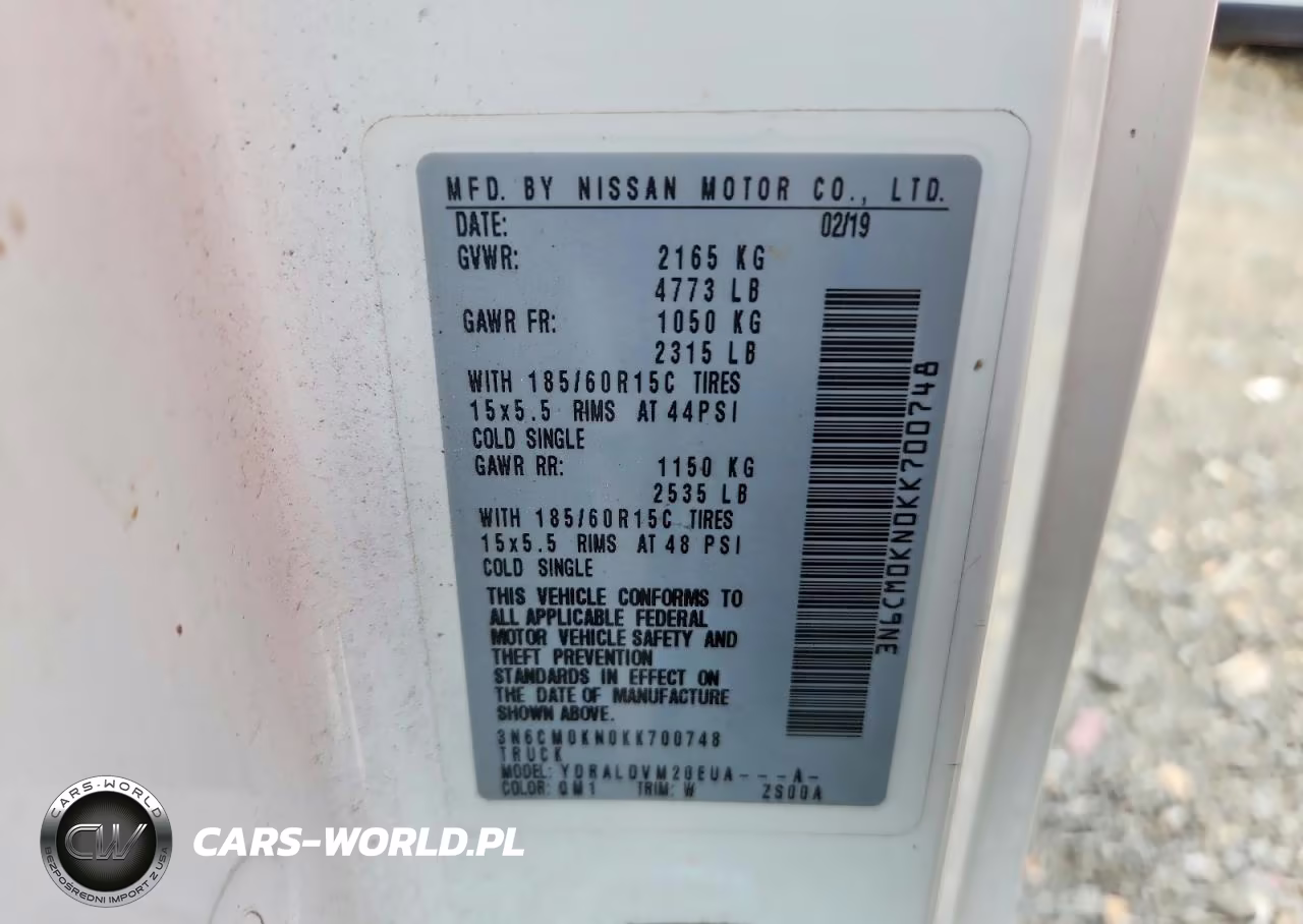 2019 Nissan Nv200 S VIN:3N6CM0KN0KK700748 - 12