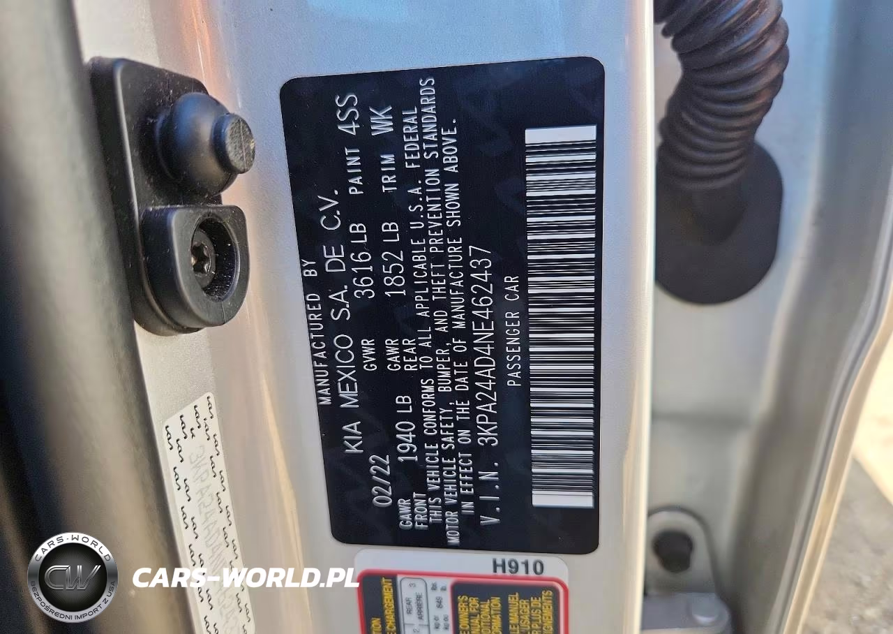 2022 Kia Rio S VIN:3KPA24AD4NE462437 - 12