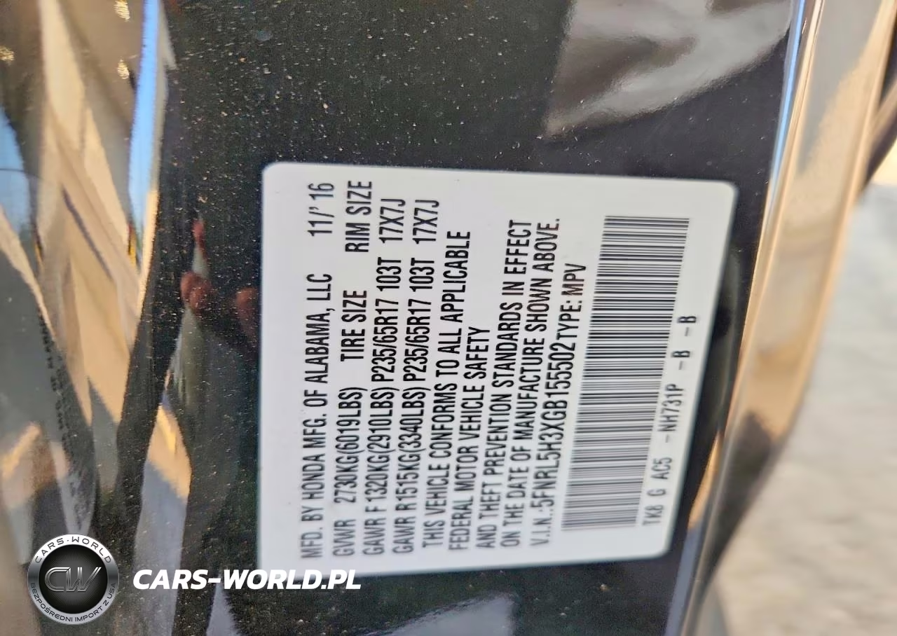2016 Honda Odyssey Se VIN:5FNRL5H3XGB155502 - 13