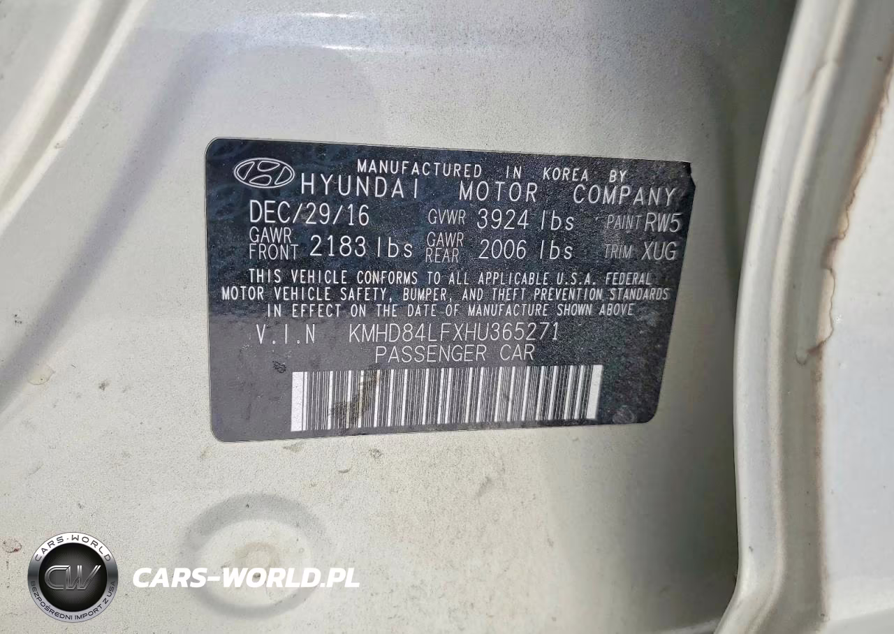 2017 Hyundai Elantra Limited VIN:KMHD84LFXHU365271 - 12