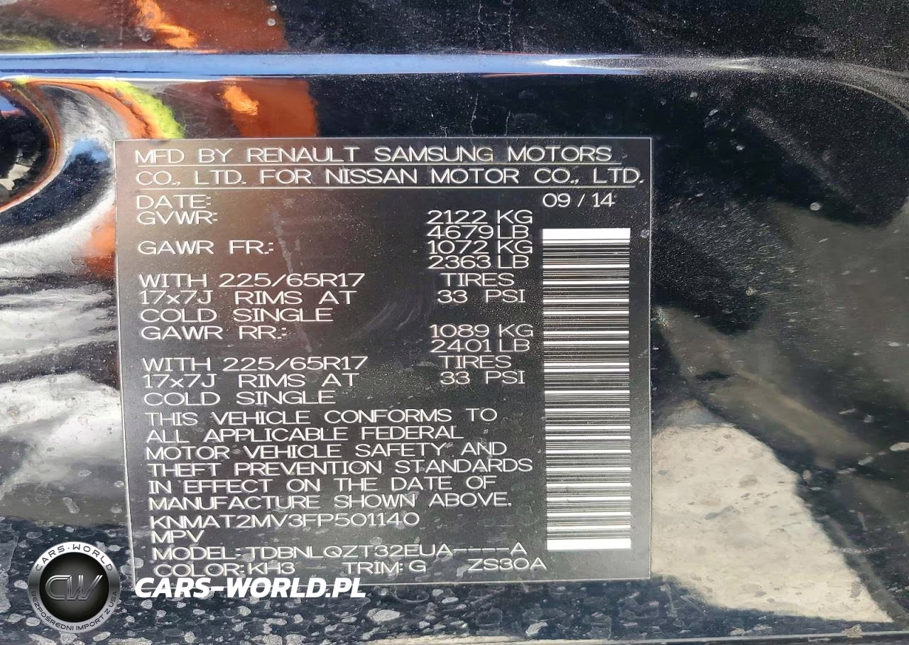 2015 Nissan Rogue Sv VIN:KNMAT2MV3FP501140 - 13