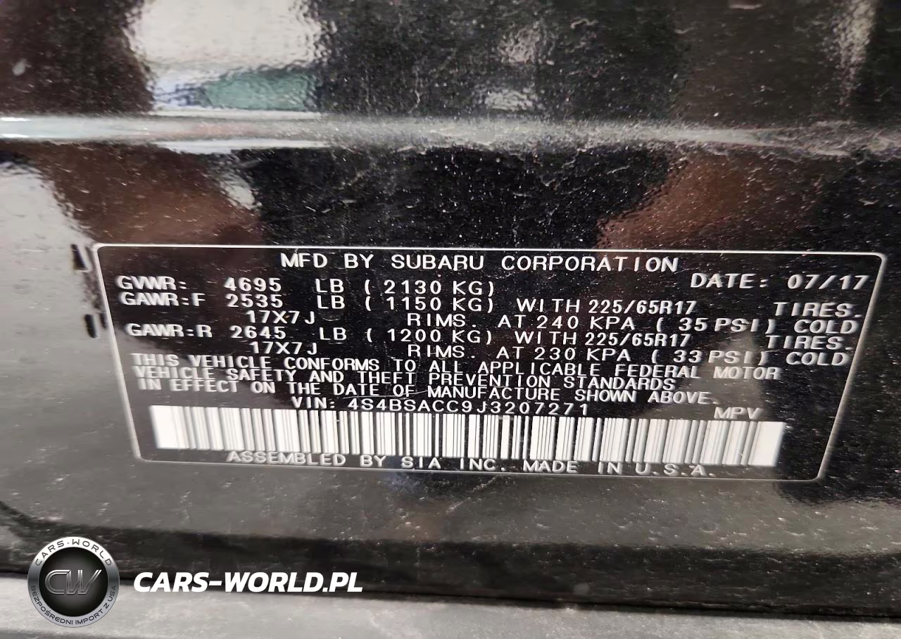 2018 Subaru Outback 2.5I Premium VIN:4S4BSACC9J3207271 - 13