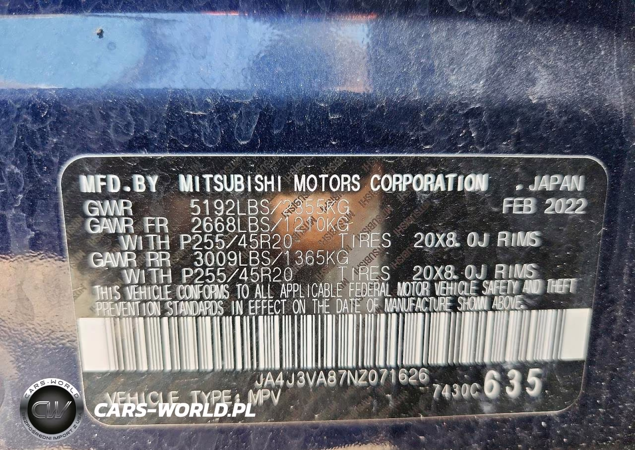 2022 Mitsubishi Outlander Sel VIN:JA4J3VA87NZ071626 - 13