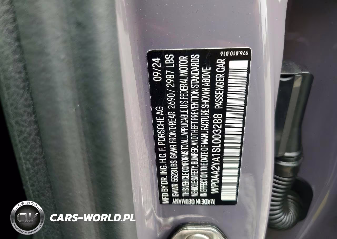 2025 Porsche Panamera Base VIN:WP0AA2YA1SL003288 - 12