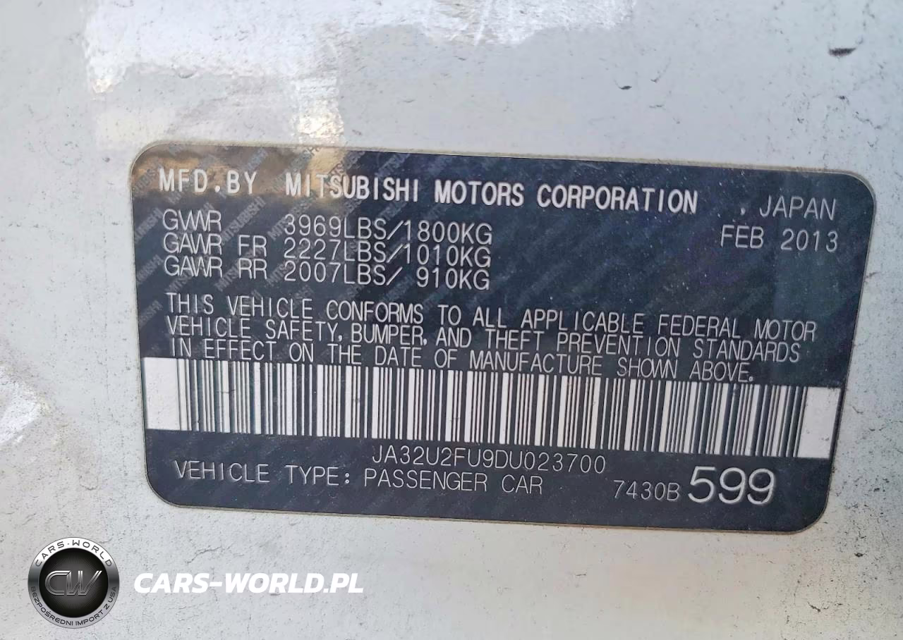 2013 Mitsubishi Lancer Es-Es Sport VIN:JA32U2FU9DU023700 - 12