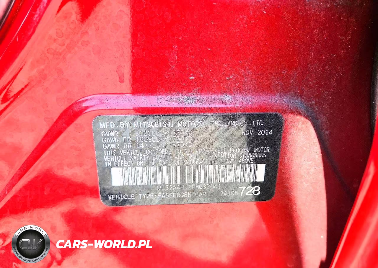2015 Mitsubishi Mirage Es VIN:ML32A4HJ2FH033041 - 12
