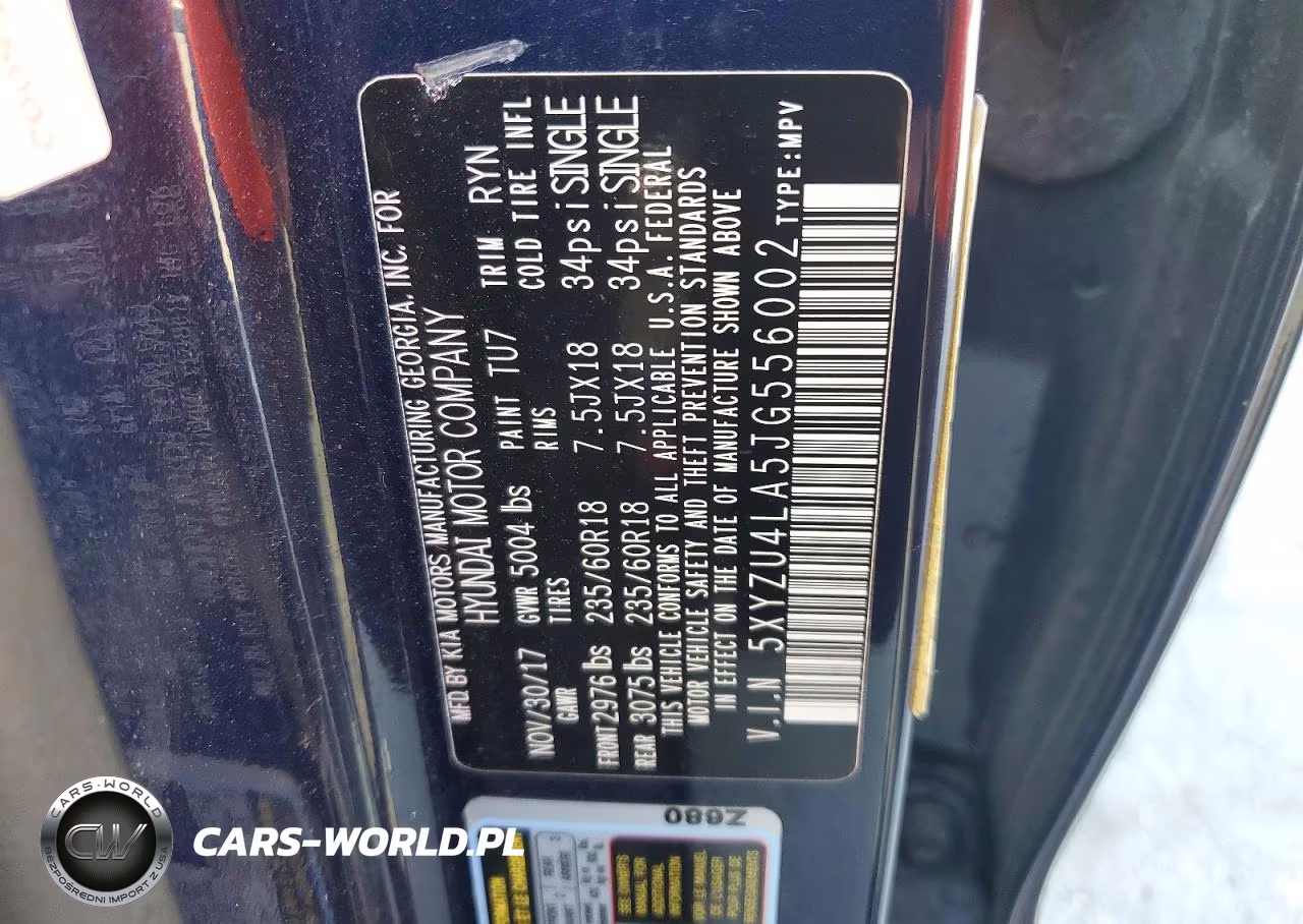 2018 Hyundai Santa Fe Sport 2.0T VIN:5XYZU4LA5JG556002 - 13