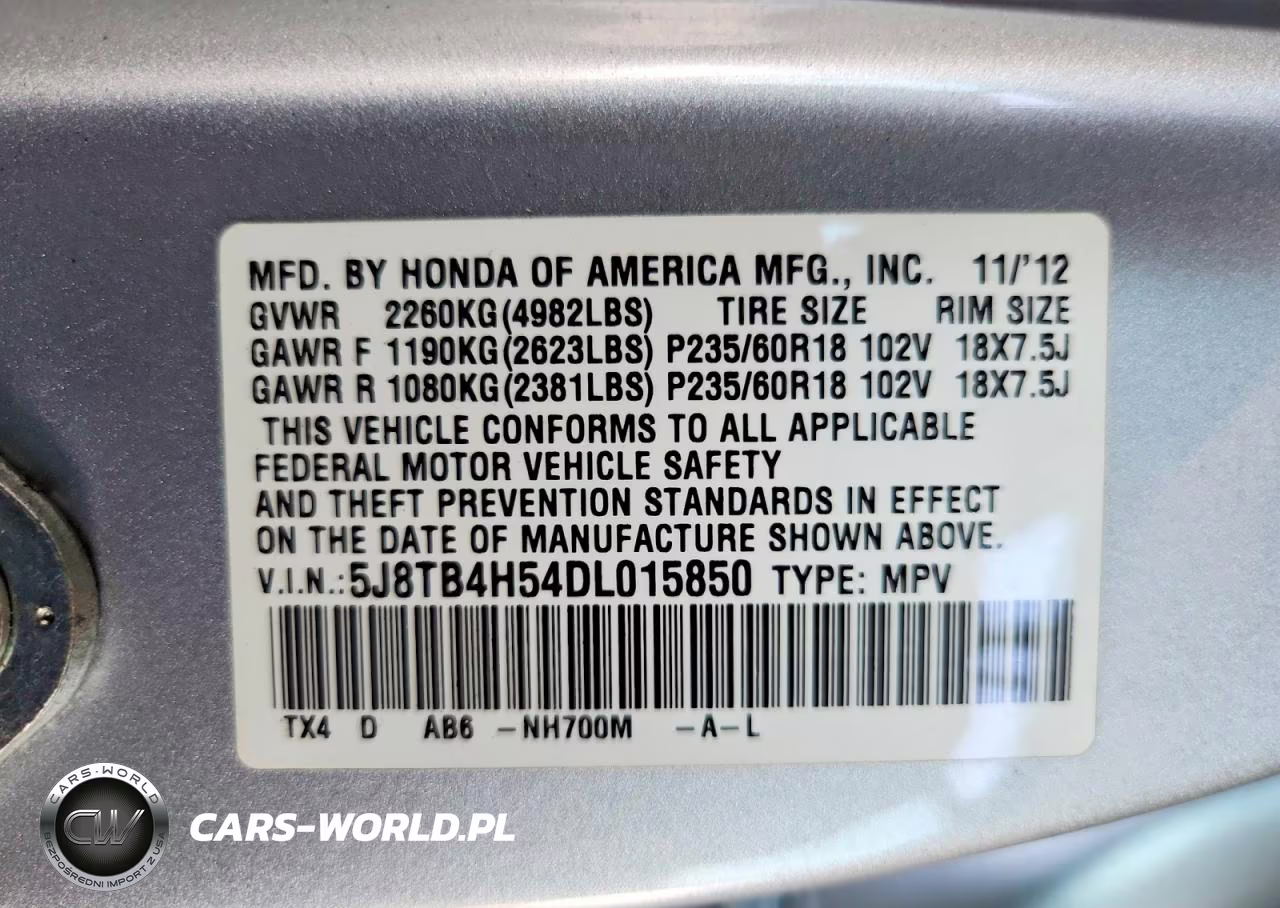2013 Acura Rdx Technology VIN:5J8TB4H54DL015850 - 12