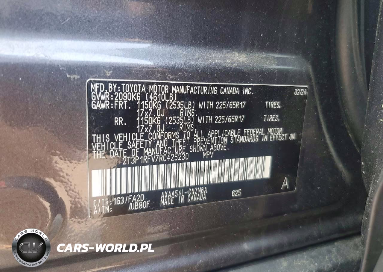 2024 Toyota Rav4 Xle VIN:2T3P1RFV7RC425230 - 14