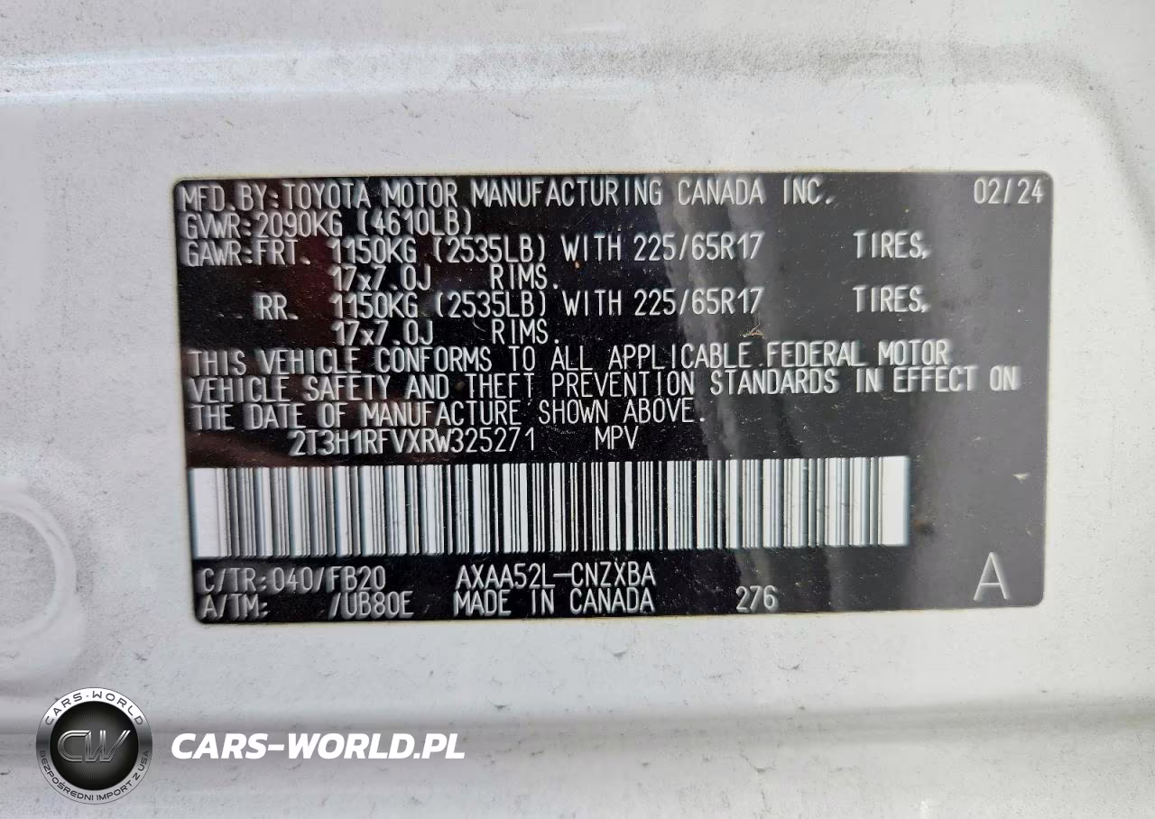 2024 Toyota Rav4 Le VIN:2T3H1RFVXRW325271 - 14