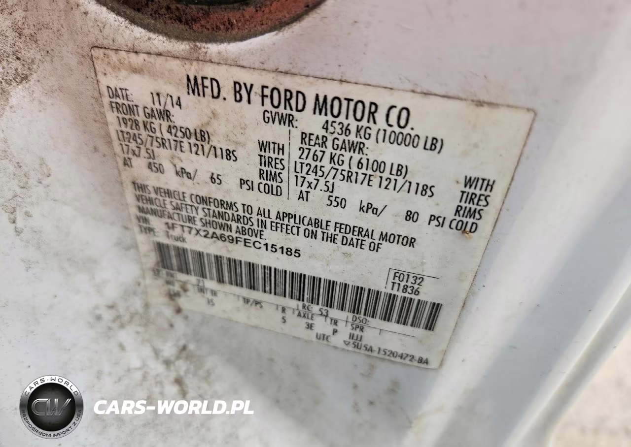 2015 Ford F250 Super Duty VIN:1FT7X2A69FEC15185 - 14