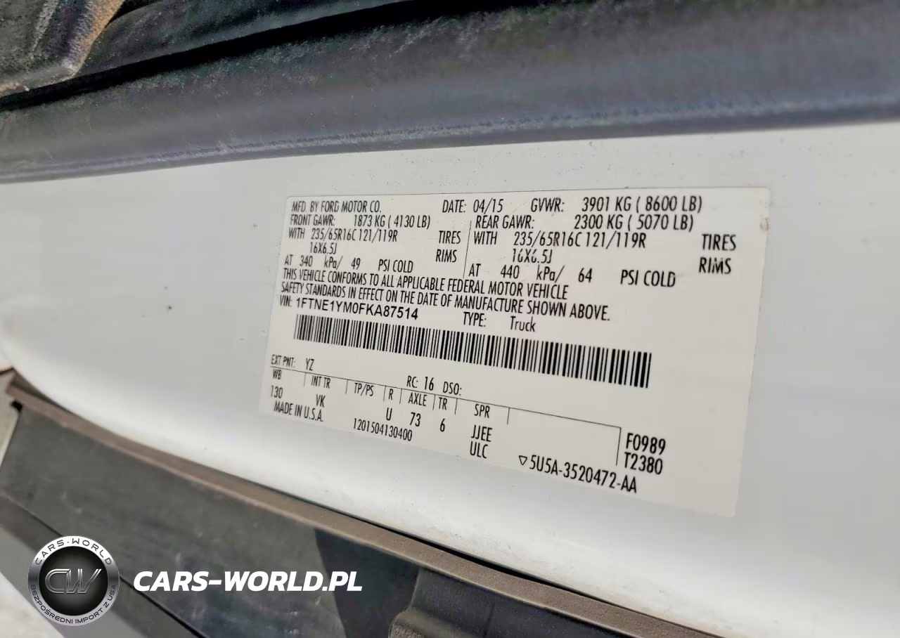 2015 Ford Transit VIN:1FTNE1YM0FKA87514 - 14