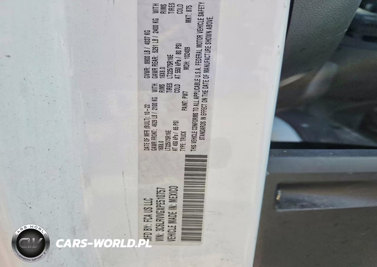 2023 Ram Promaster 2500 Delivery Van VIN:3C6LRVVGXPE510757 - 14