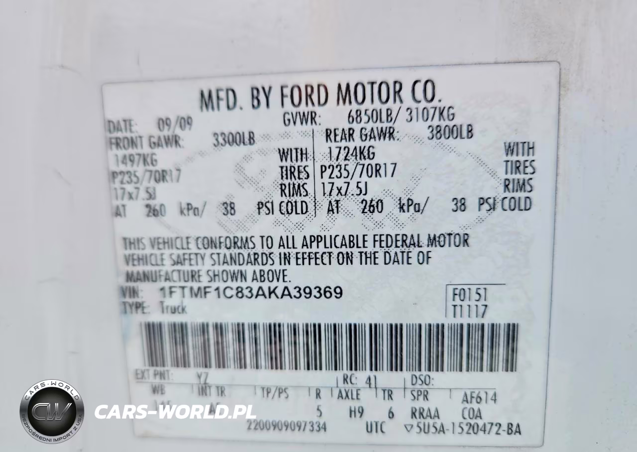 2010 Ford F150 VIN:1FTMF1C83AKA39369 - 12