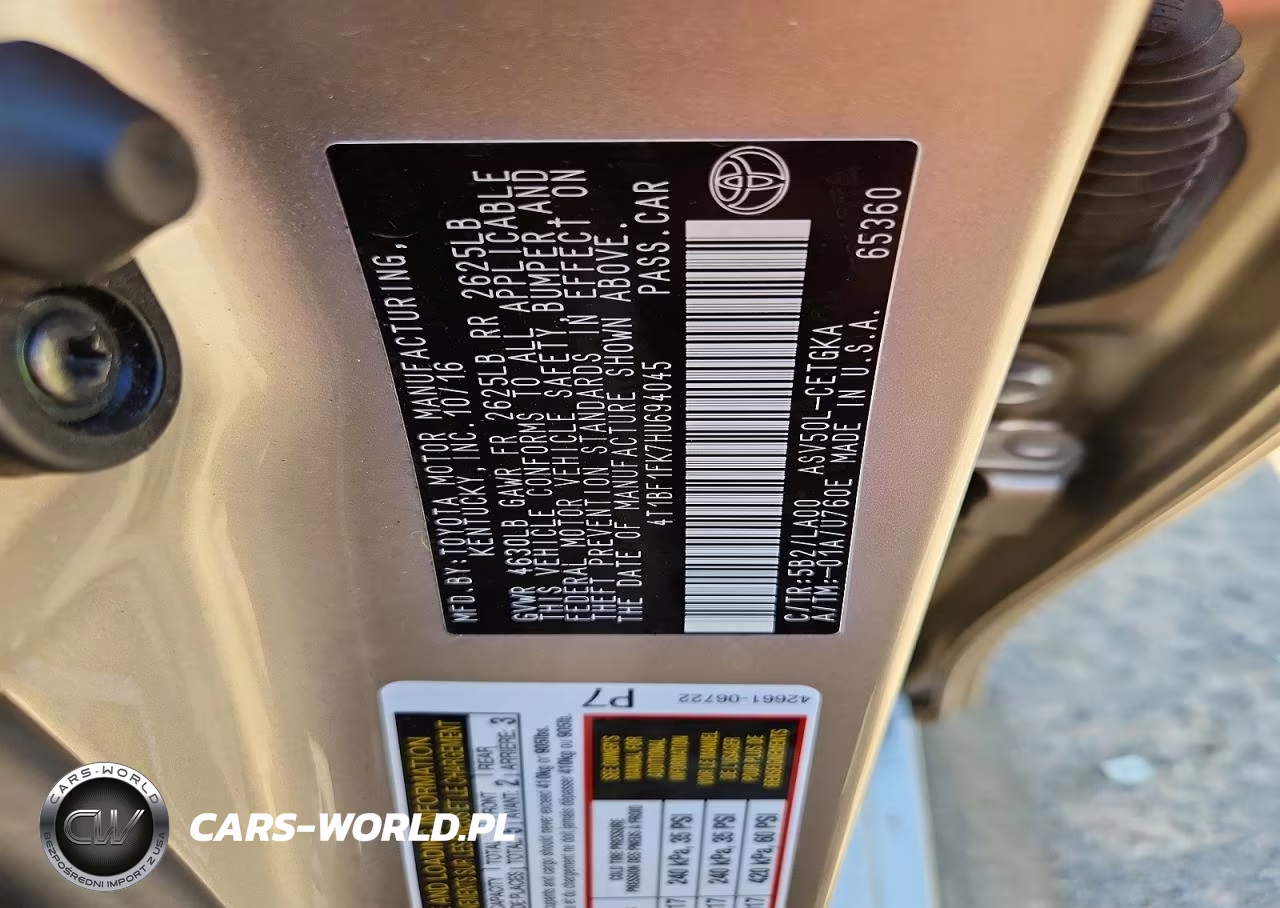 2017 Toyota Camry Xle VIN:4T1BF1FK7HU694045 - 12