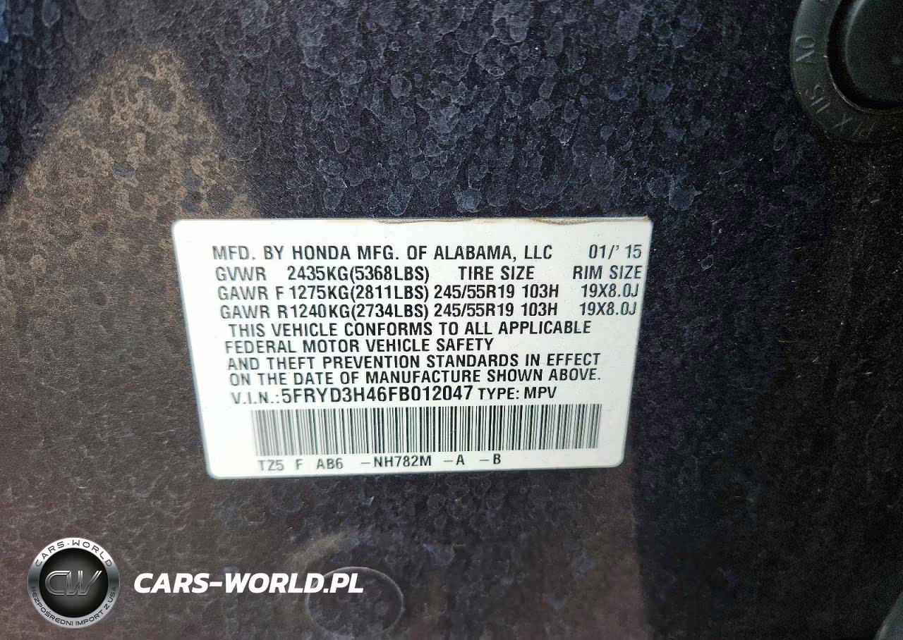 2015 Acura Mdx Technology VIN:5FRYD3H46FB012047 - 13