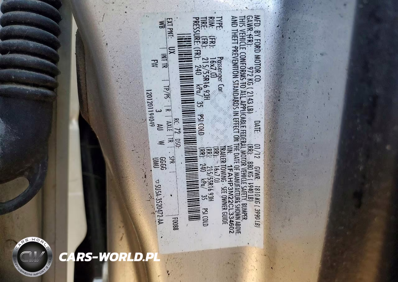 2012 Ford Focus Sel VIN:1FAHP3M22CL334602 - 13