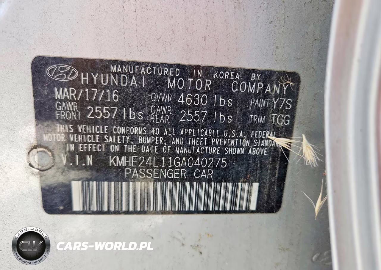 2016 Hyundai Sonata Hybrid Se VIN:KMHE24L11GA040275 - 12