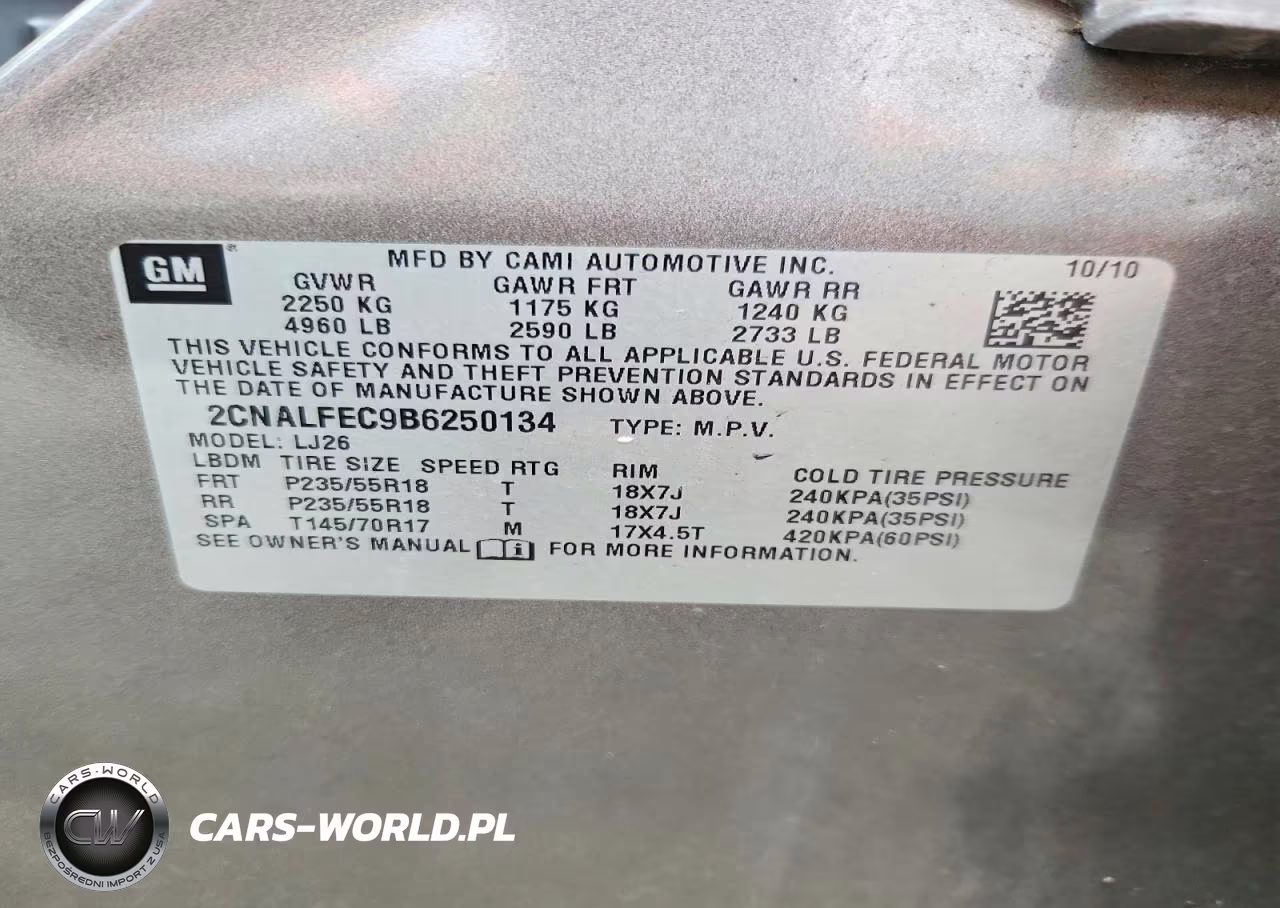 2011 Chevrolet Equinox Ltz VIN:2CNALFEC9B6250134 - 13