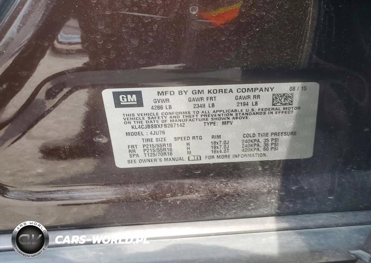 2015 Buick Encore Convenience VIN:KL4CJBSBXFB267142 - 13