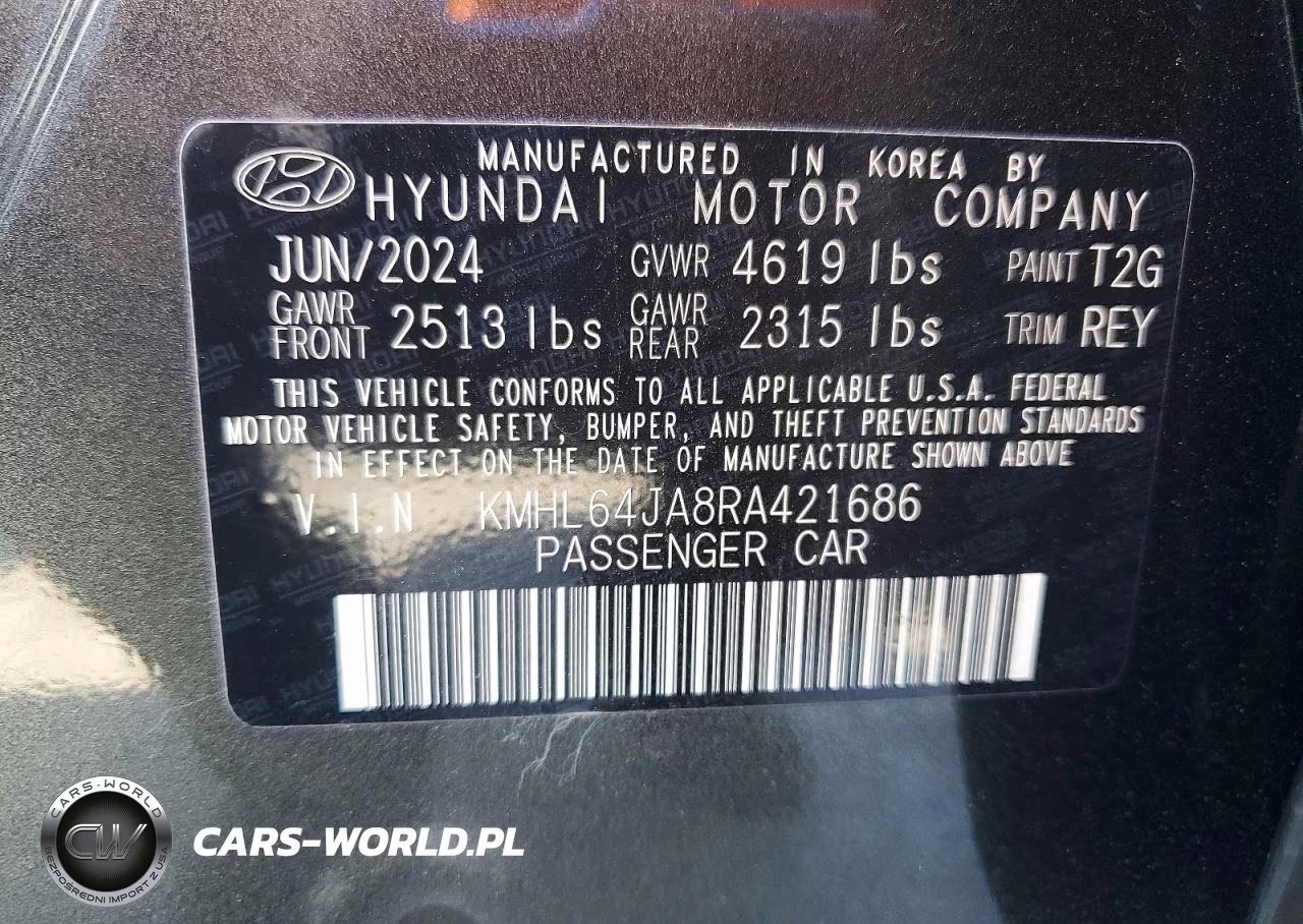 2024 Hyundai Sonata Sel VIN:KMHL64JA8RA421686 - 12