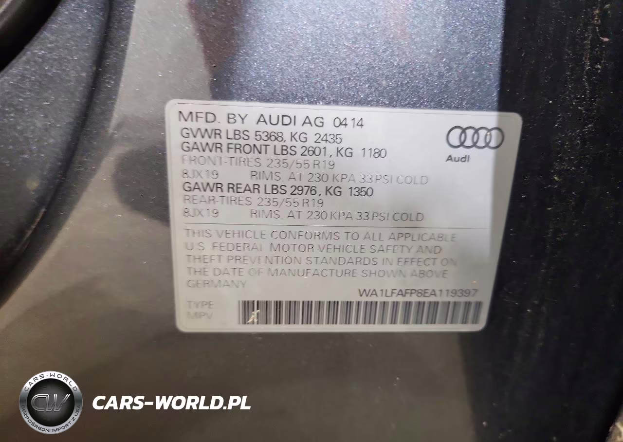 2014 Audi Q5 Premium Plus VIN:WA1LFAFP8EA119397 - 13