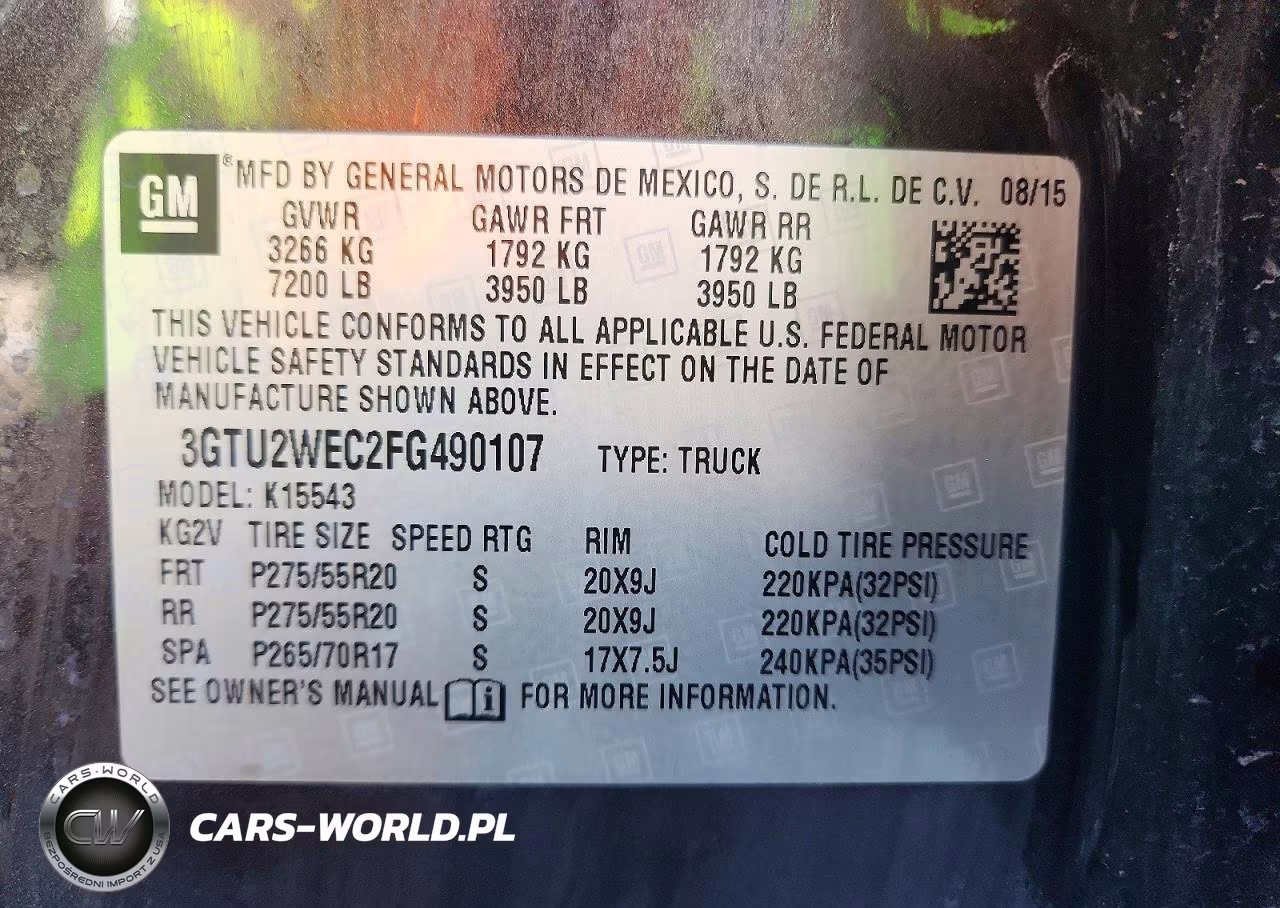 2015 GMC Sierra K1500 Denali VIN:3GTU2WEC2FG490107 - 12