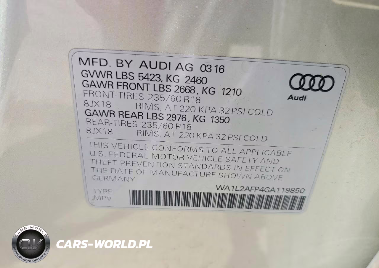 2016 Audi Q5 Premium Plus VIN:WA1L2AFP4GA119850 - 13