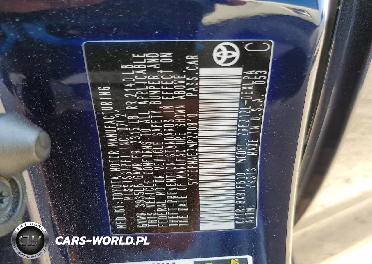 2021 Toyota Corolla Le VIN:5YFEPMAE3MP270810 - 12