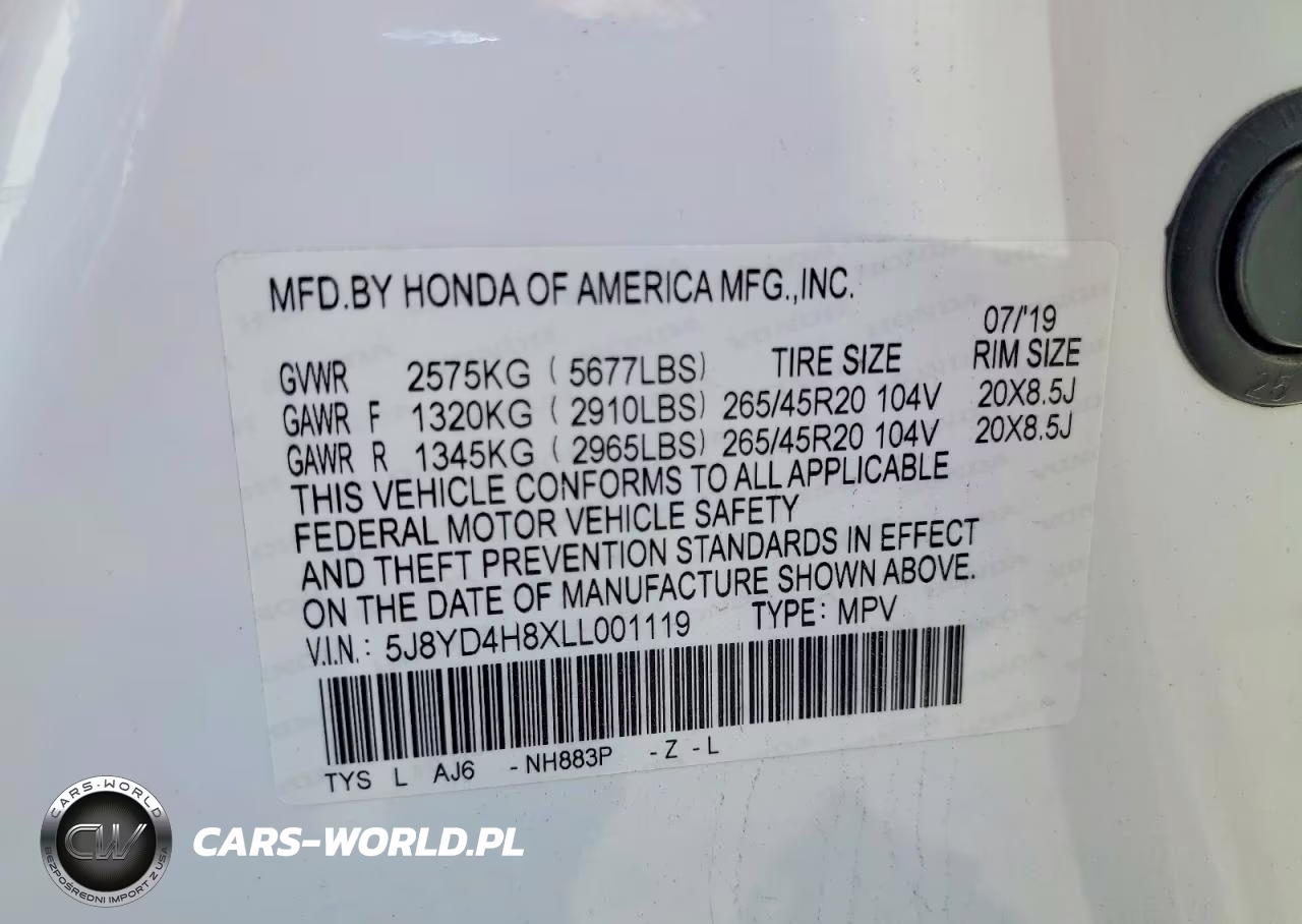 2020 Acura Mdx Advance VIN:5J8YD4H8XLL001119 - 13