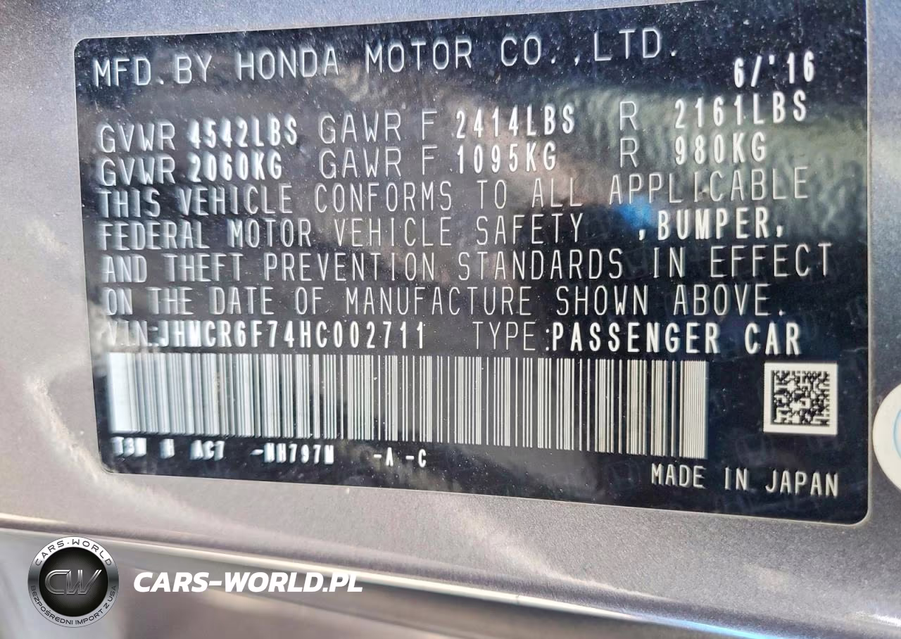 2017 Honda Accord Touring Hybrid VIN:JHMCR6F74HC002711 - 13