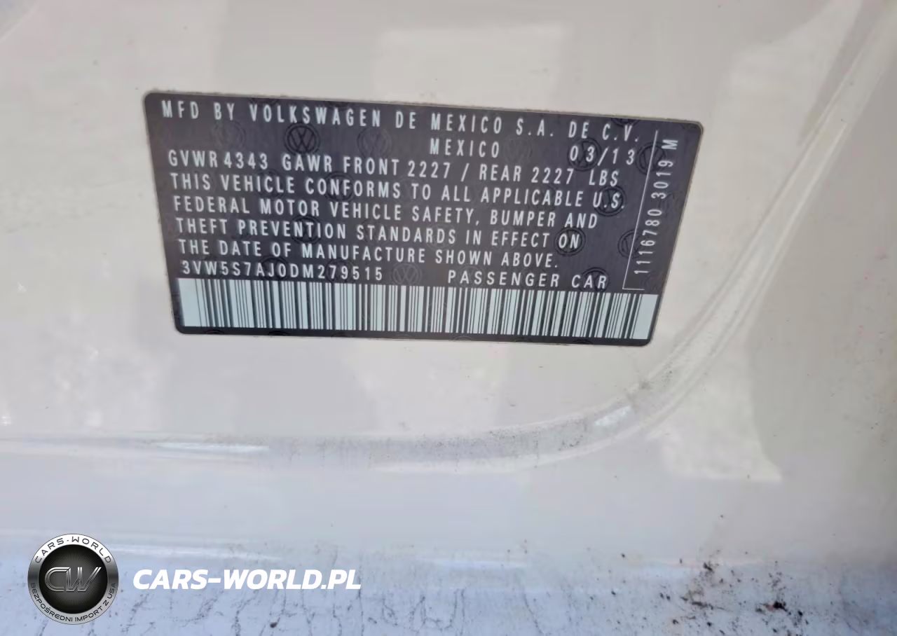 2013 Volkswagen Jetta Gli VIN:3VW5S7AJ0DM279515 - 12