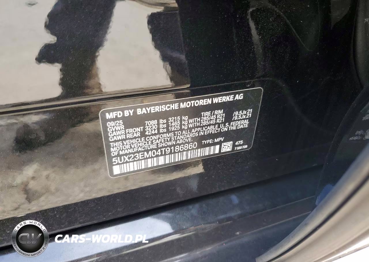 2026 BMW X7 xDrive40I VIN:5UX23EM04T9186860 - 12