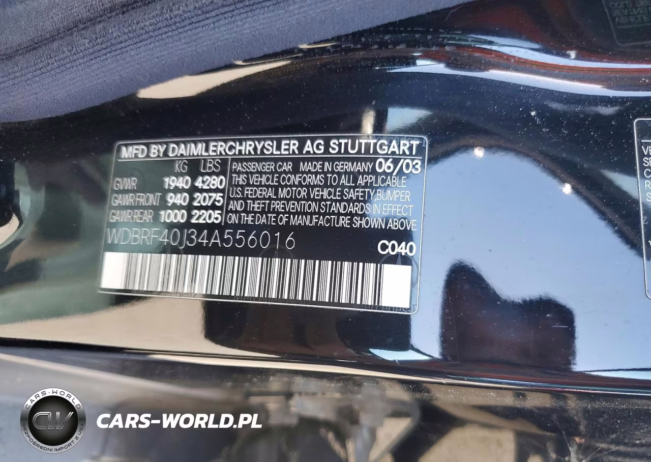 2004 Mercedes-Benz C 230K Sport Sedan VIN:WDBRF40J34A556016 - 12