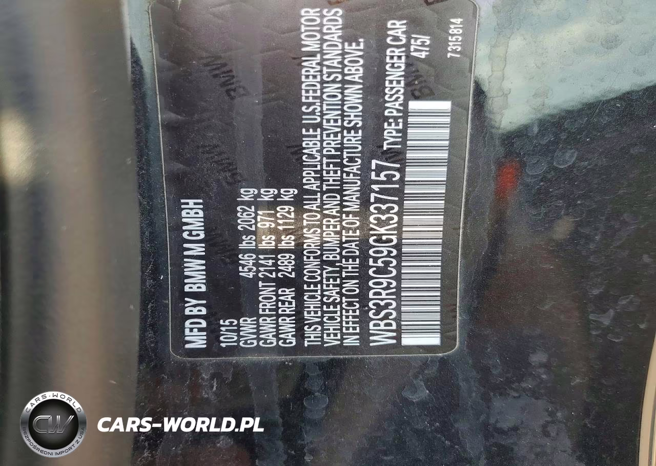 2016 BMW M4 VIN:WBS3R9C59GK337157 - 12