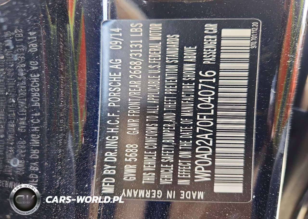 2015 Porsche Panamera Se Hybrid VIN:WP0AD2A70FL040716 - 12