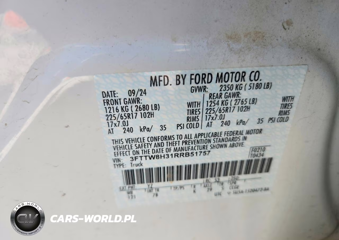 2024 Ford Maverick Xlt VIN:3FTTW8H31RRB51757 - 12