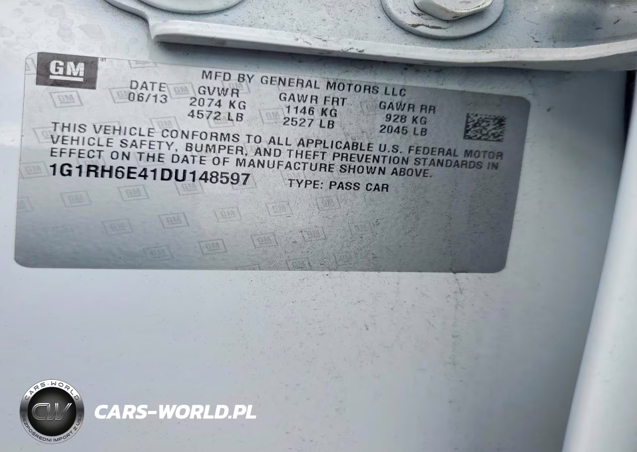 2013 Chevrolet Volt VIN:1G1RH6E41DU148597 - 12