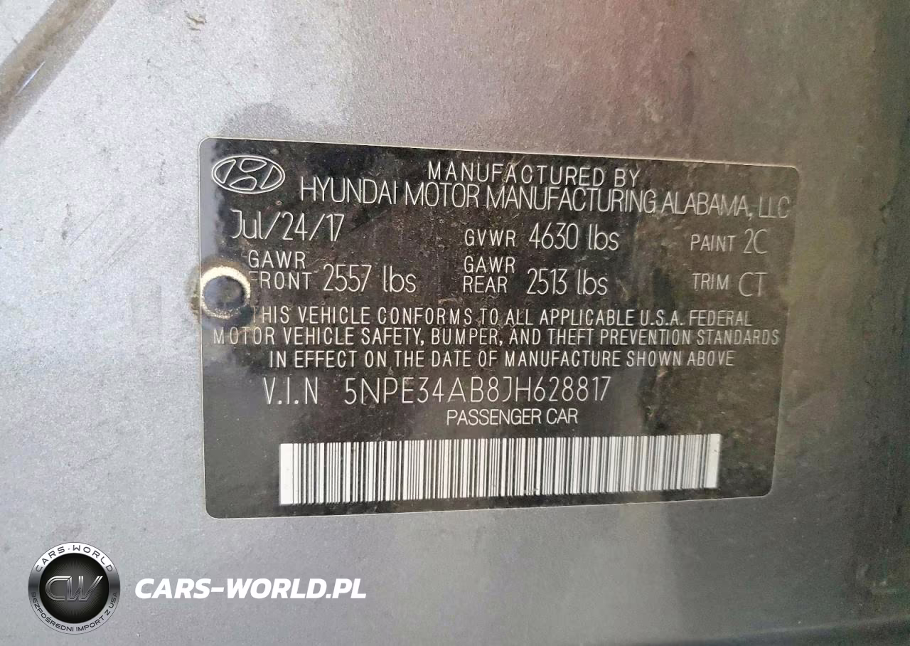 2018 Hyundai Sonata Sport 2.0T VIN:5NPE34AB8JH628817 - 13